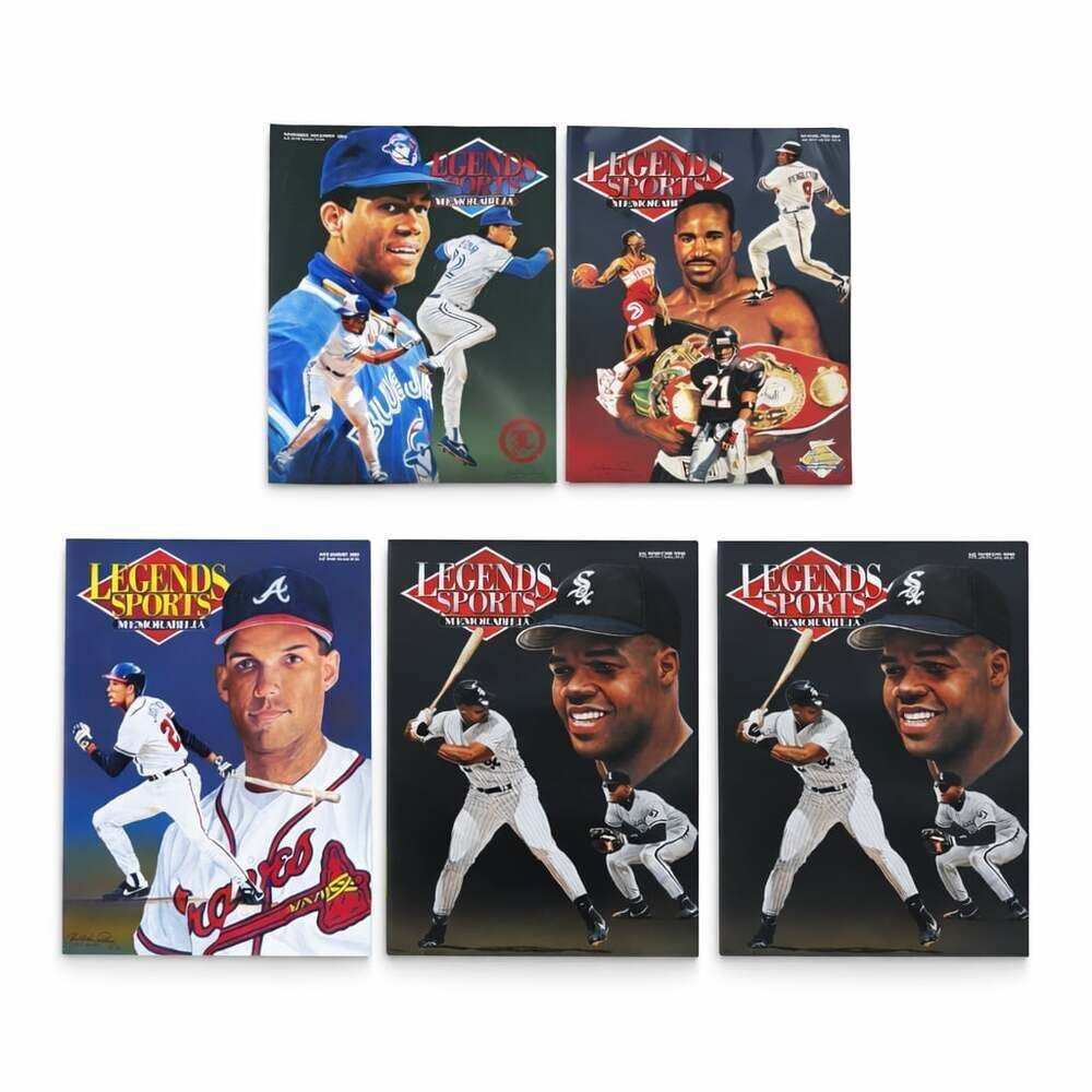 Lot of 5 Vintage Legends Sports Memorabilia Magazines 91-92